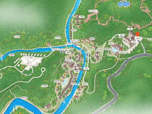 义马结合景区手绘地图智慧导览和720全景技术，可以让景区更加“动”起来，为游客提供更加身临其境的导览体验。